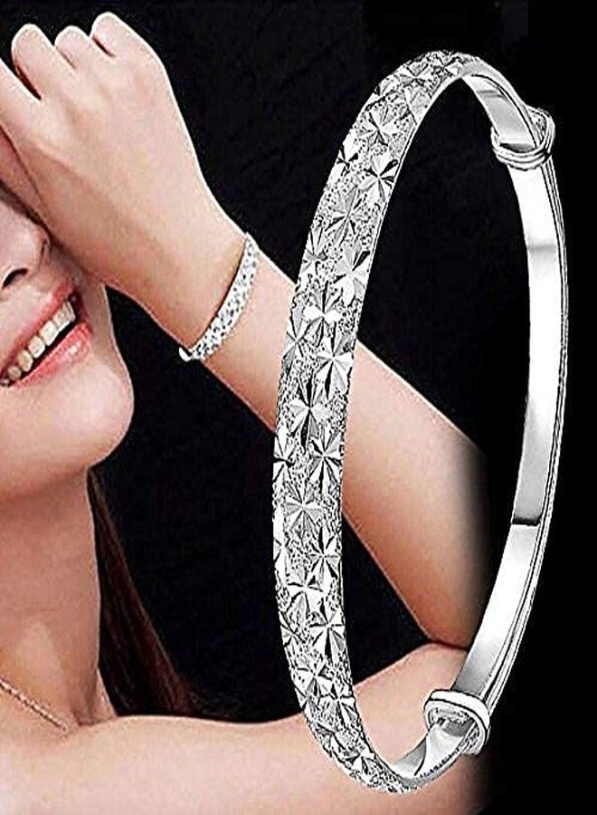 MAIHAO Women Jewelry Solid 925 Sterling Silver Womens Charm Bangle Bracelet Nice Gift - Image 2